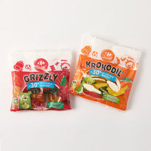 Carrefour – Bonbons Grizzly’ & Krokodil’ -30% de sucres Carrefour Classic